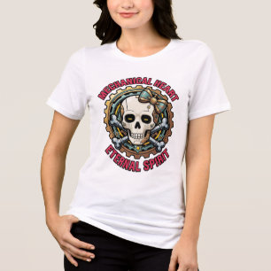 Mechanisches Herz Ewige Schädel-Shirt Tri-Blend Shirt