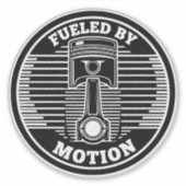 Mechanisches kinetisches Kolben-Rundzeichen Aufkleber (Vorderseite)