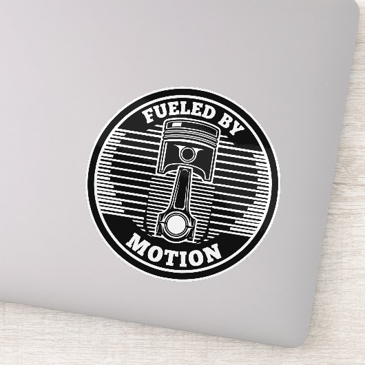 Mechanisches kinetisches Kolben-Rundzeichen Aufkleber (Detail)