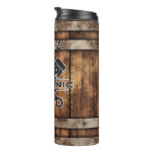 Mechanisches Logo Holzfass Rustikal Thermosbecher (Nach rechts gedreht)