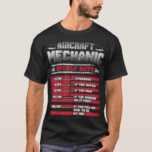 Mechanisches Luftfahrzeug mit Stundensatz T-Shirt