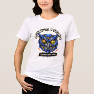Mechanisches Overdrive-Cyberpunk-Eulen-T-Shirt Tri-Blend Shirt