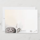 Mechanisches Party für die Ruhestandsregelung für Einladung (Rückseite)