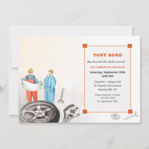 Mechanisches Party für die Ruhestandsregelung für Einladung