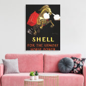 Mechanisches Pferd mit Muschel Leinwanddruck (Insitu (Wohnzimmer))