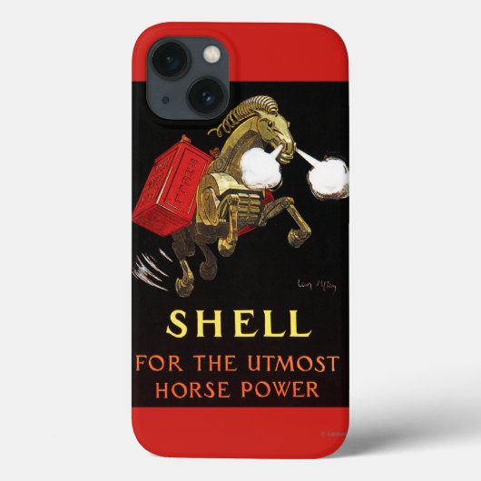 Mechanisches Pferd mit Muschel-Öl Case-Mate iPhone Hülle (Rückseite)