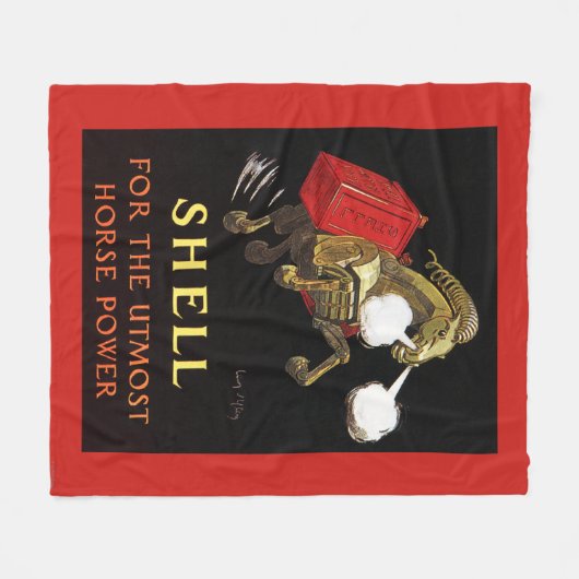 Mechanisches Pferd mit Muschel-Öl Fleecedecke (Vorderseite (Horizontal))