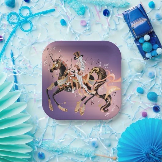 Mechanisches Steamphanspappe Pappteller (Party)