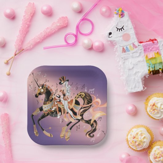 Mechanisches Steamphanspappe Pappteller (Party)