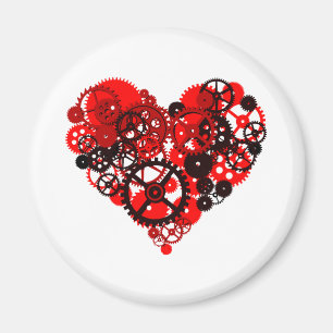 MECHANISCHES STEAMPUNK HERZ MAGNET