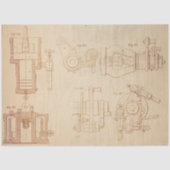 Mechanisches Steampunkdesign Serie #2 Seidenpapier (Vorderseite)