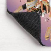 Mechanisches Steampunkpaddel für Pferde und Lila M Mousepad (Ecke)