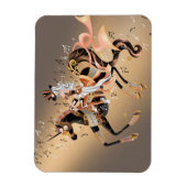 Mechanisches Steampunkpferd & Lady Flexible Magnet (Vertikal)