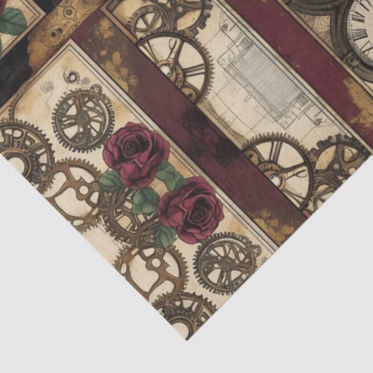 Mechanisches Steampunkt Seidenpapier (Detail)