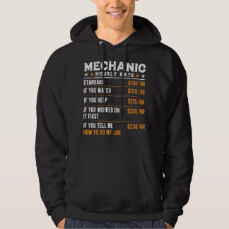 Mechanisches Stundenzettel Funny Car Mechanic Gesc Hoodie