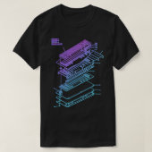 Mechanisches Tastaturpatent Zeichnend Grafikdesign T-Shirt (Design vorne)