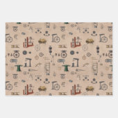 Mechanisches wissenschaftliches Muster für antikes Geschenkpapier Set (Vorderseite 2)