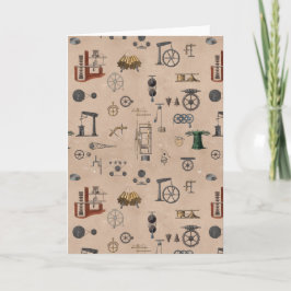 Mechanisches wissenschaftliches Muster für antikes Karte