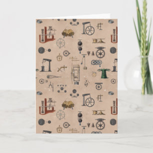 Mechanisches wissenschaftliches Muster für antikes Karte