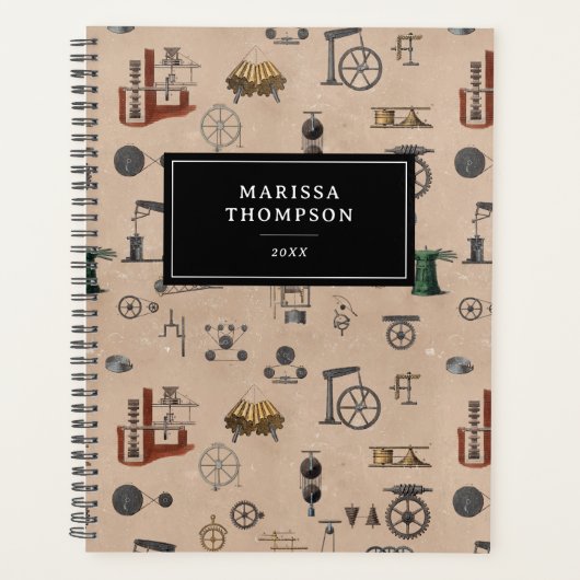 Mechanisches wissenschaftliches Muster für antikes Planer (Vorderseite)