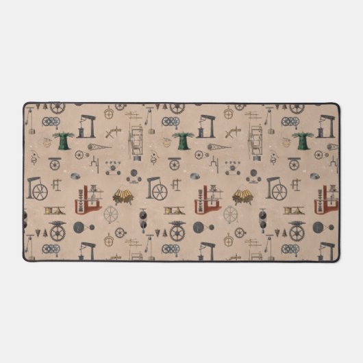 Mechanisches wissenschaftliches Muster für antikes Schreibtischunterlage (Vorderseite)