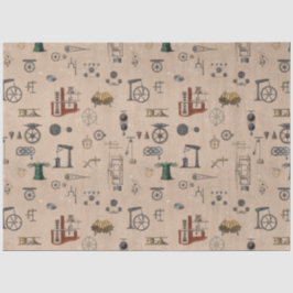 Mechanisches wissenschaftliches Muster für antikes Seidenpapier