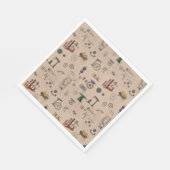 Mechanisches wissenschaftliches Muster für antikes Serviette (Ecke)