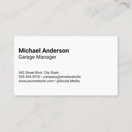 Mechanisches Wrench-Logo | Auto | Metallic Visitenkarte (Rückseite)