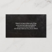 Mechanisches Wrench-Logo | AUTO Visitenkarte (Rückseite)