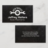 Mechanisches Wrench-Logo | AUTO Visitenkarte (Vorne/Hinten)