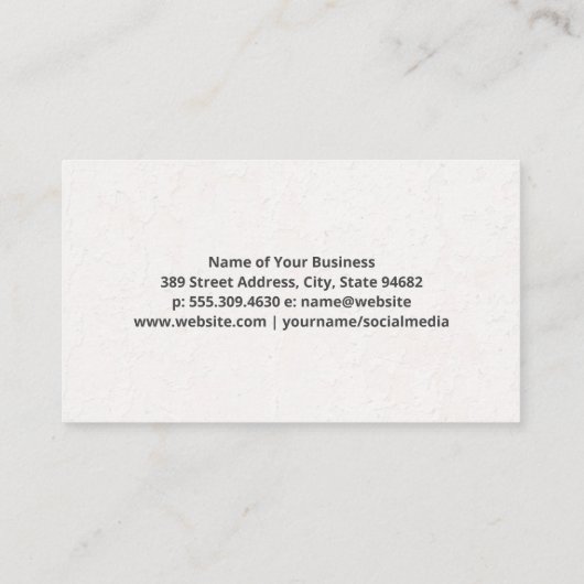 Mechanisches Zahnrad-Logo Visitenkarte (Rückseite)