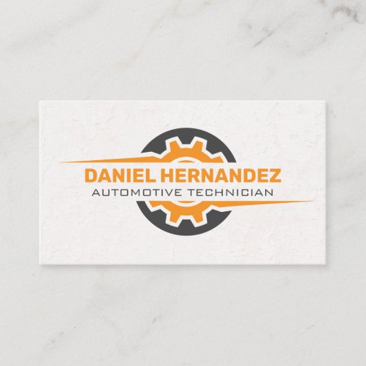Mechanisches Zahnrad-Logo Visitenkarte (Vorderseite)