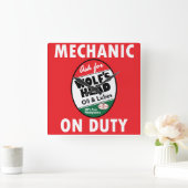 Mechanismus auf Dienstzeichen Wolfskopf-Ölversion Quadratische Wanduhr (Zuhause)