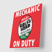 Mechanismus auf Dienstzeichen Wolfskopf-Ölversion Quadratische Wanduhr (Winkel)