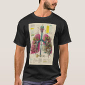Mechanized Lungs Diagram — Bio-Industrial Anatomy T-Shirt (Vorderseite)