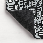 Mechanoid World - Schwarz und Weiß mit Grau c6cbcc Mousepad (Ecke)