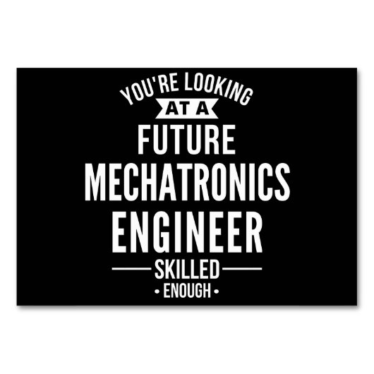 Mechatronics engineer gift tischnummer (Vorderseite)