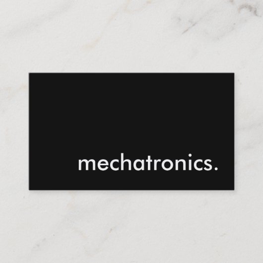 Mechatronik. Visitenkarte (Vorderseite)