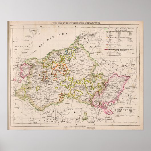 Mecklenburg, Deutschland Poster (Vorne)