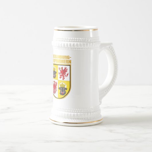 Mecklenburg-Vorpommern COA Bierglas (VorderseiteRechts)