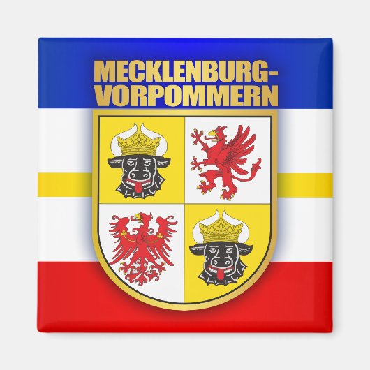 Mecklenburg-Vorpommern COA Magnet (Vorne)