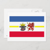 Mecklenburg-Vorpommern-Flagge Postkarte (Vorne/Hinten)