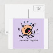 Meconium Happens Postkarte (Vorne/Hinten)
