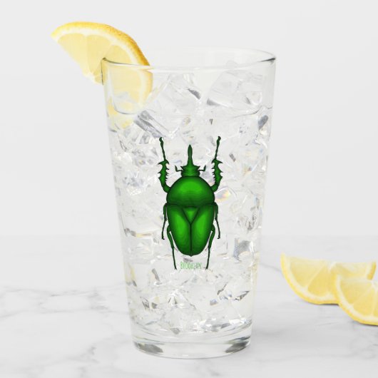 Mecynorhina torquata bug cartoon illustration glas (Vorderseite Ice)