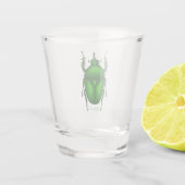 Mecynorhina torquata bug cartoon illustration  schnapsglas (Rückseite)