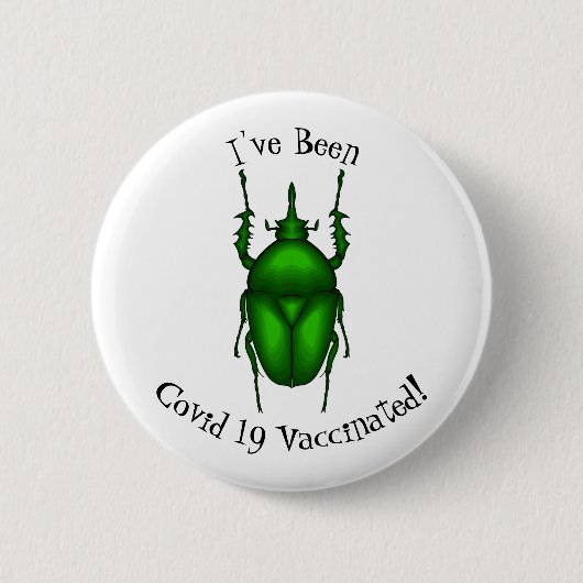Mecynorhina torquata bug Cartoon zur Darstellung Button (Vorderseite)