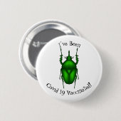 Mecynorhina torquata bug Cartoon zur Darstellung Button (Vorne & Hinten)