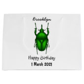 Mecynorhina torquata bug Cartoon zur Darstellung Große Geschenktüte (Vorderseite)