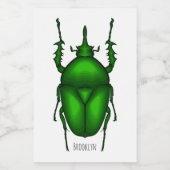 Mecynorhina torquata bug Cartoon zur Darstellung Lebensmitteletikett (Einzelnes Label)