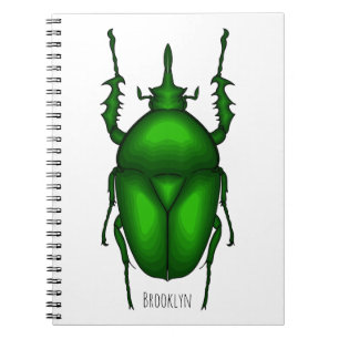 Mecynorhina torquata bug Cartoon zur Darstellung Notizblock